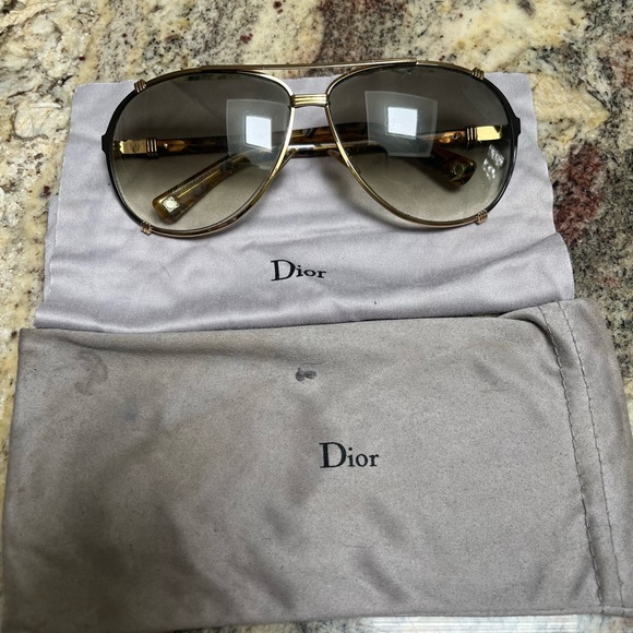 Dior gold and tortoise aviators - Picture 6 of 6